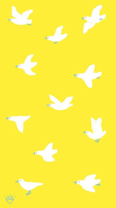 Aiueo 今週の壁紙更新は Sea Birds 明るい黄色は菜の花の黄色にも似ていますね 壁紙freeダウンロード T Co L0pwbo4ii8 Helloaiueostars Seabirds