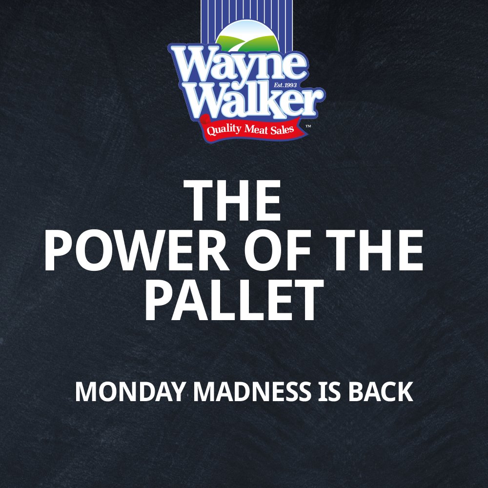 WayneWalkerMeat's tweet photo. 2 Amazing things are happening today!
Our Pallet Offers have returned and ITS POULTRY DAY!
Go all out this Monday and get your Pallet Offer along with a beautiful, bargain bird to cook!
#PoultryDay #PalletOffers #Chicken #BargainBird #Monday #WayneWalker #Pallet #Offers https://t.co/Sfl5rPHId2