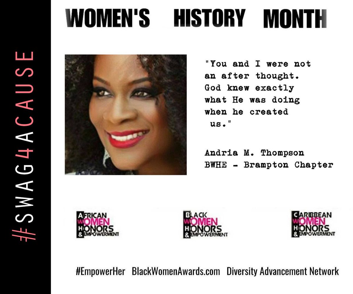 BWHEQueen's tweet photo. A reminder from our Queens Coordinator: @AndriaThompson #womenhistorymonth
#empowerher
#bwhe #awhe #cwhe

#Brampton https://t.co/jE7ewxUBUz