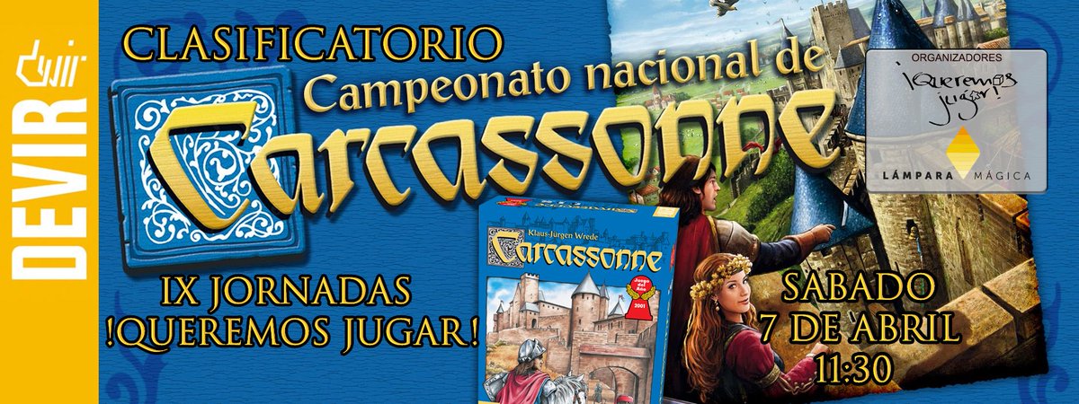 queremosjugar's tweet photo. 📣📣TORNEO CLASIFICATORIOS CATAN &amp; CARCASSONE📣📣

Torneos clasificatorios de Carcassonne y Catan en las #IXJornadasQJ.
Los mejores tendrán plaza las Nacionales en Madrid. 
Normas y Inscripción: https://t.co/138CKpjQnb

#catan #Carcassonne #juegosdemesa #torneo https://t.co/3Oojn6ehUg
