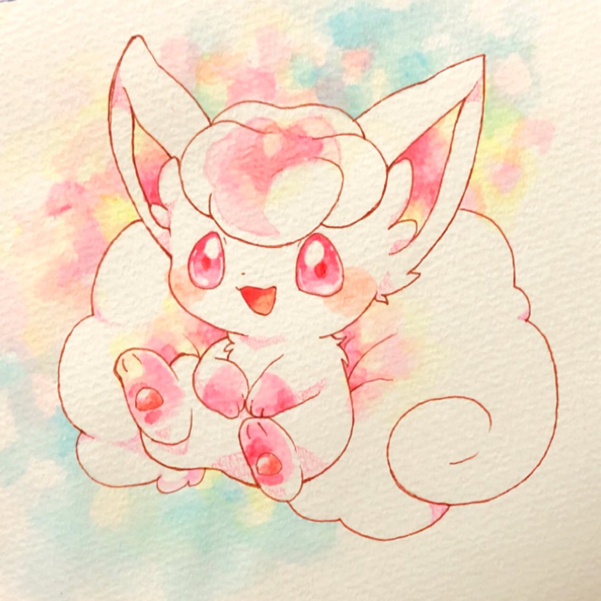 ポケモン「はるろこん?
#春色ポケモン 」|かなのイラスト