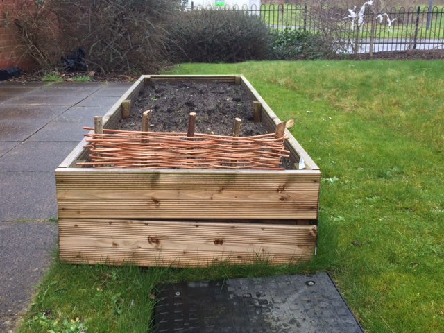 Our gardening groups are busy making willow hurdles. Great activity to keep warm during the cold weather and encourage a small walk outside.