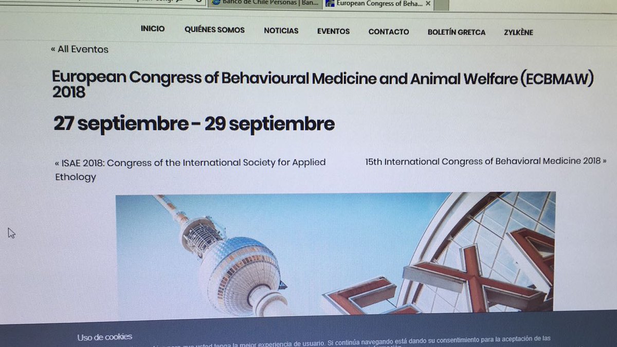 AZoopsiquiatria's tweet photo. Próximos congresos sobre Etologia Clínica en Canadá, Berlín, Ecuador y Chile @appliedethology @asecvech @colmevetchile @Etologia_vet @consultadelgato @gchavez_gonzalo https://t.co/NghBHrzpsD