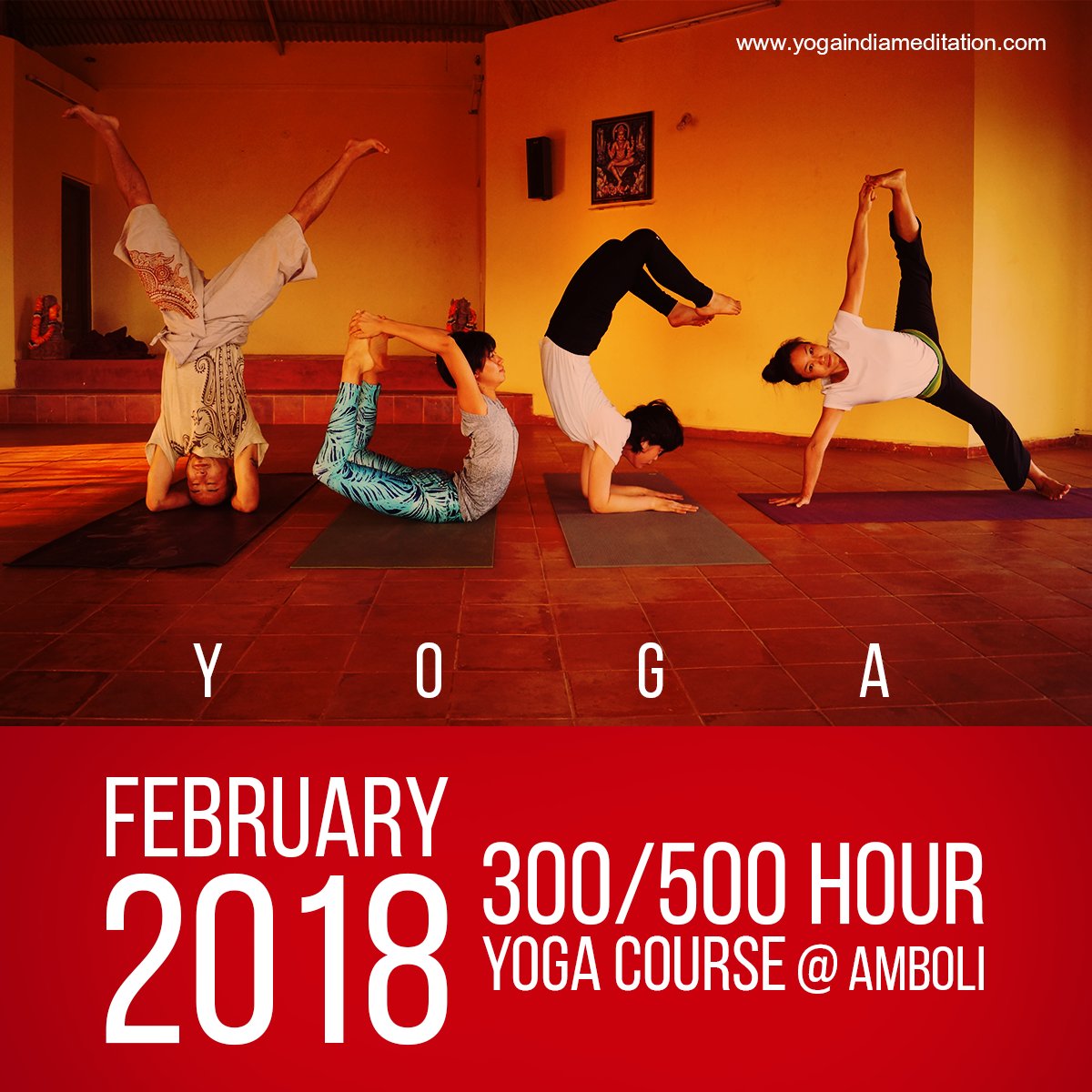 A snap from Amboli, where our students train to be certified Yoga Teachers. They formed 'YOGA', through yoga! 
Visit us - yogaindiameditation.com
#YogaIndia #Yoga #YogaPostures #YogaCourse