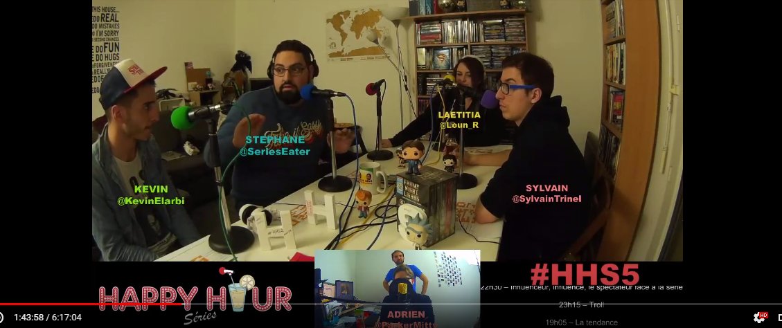 KevinElarbi's tweet photo. #QUARTDHEUREGEEK
Merci beaucoup à @TomWitwicky de @SmallThingsFr de m'avoir convié dans l'équipe du #HHS5 _ Analyses, débats, podcasts, vidéos sur https://t.co/Jrbl1g68jr _ J'ai bien kiffé et j'étais ravi de revoir @surnosecrans https://t.co/is1u4iUFyM