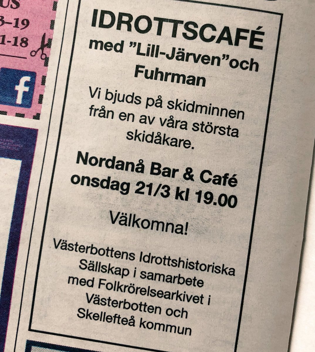 Folkrorelse's tweet photo. På onsdag är ni varmt välkomna till Nordanå på idrottscafe’! https://t.co/O2rNrjK30p