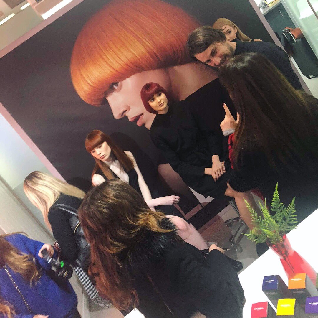 Great day for <a href="/Amylauren88/">Amylauren</a> &amp; <a href="/hausofdamo/">Damien Stevens</a> at the <a href="/GoldwellUK/">Goldwell UK</a> #PurePigments launch! #IAmGoldwell <a href="/IcetankStudio/">ICETANK</a>