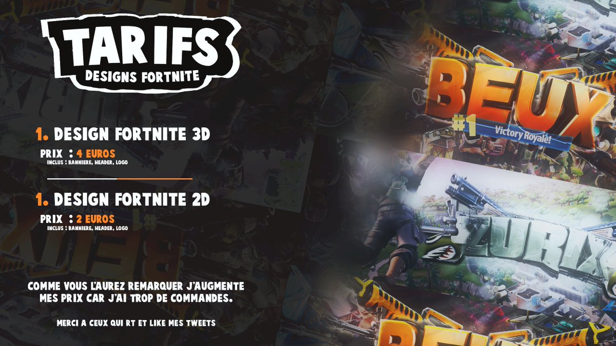 MfamDaric's tweet image. New GIVEAWAY ! 

1 gagnant ! pour le giveway 
Win your Free Fortnite Header !

RT + Follow :
- @MfamDaric 
Le winneur est annoncé à mes 200 Followers !

 Bonne chance  !!!