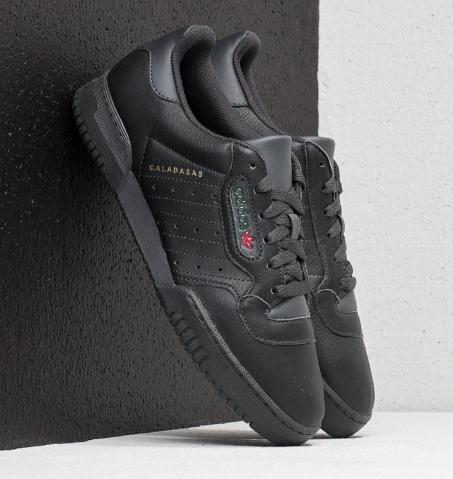 yeezy powerphase black on feet