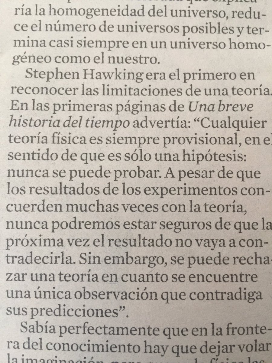 AlejandroGL2014's tweet photo. Todas nuestra explicaciones son temporales. Argumento en contra de los fanáticos, de los poseedores de verdades absolutas o eternas.
#StephenHawiking https://t.co/Ntt6EUlCZs