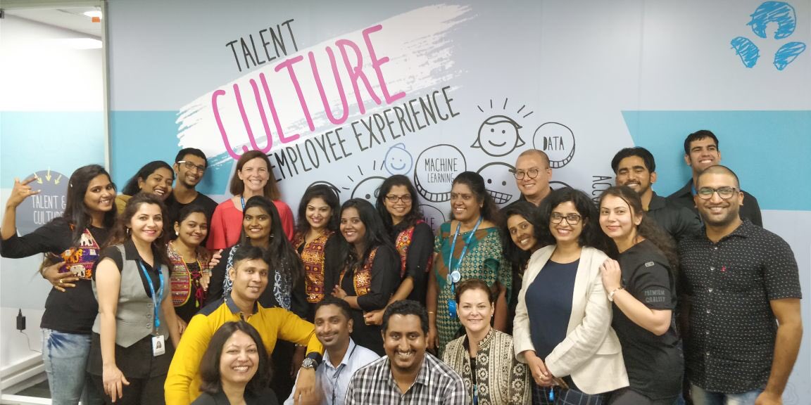saasnp's tweet photo. Fantastic to have Kath open the talent and culture lab at ANZ , blore . A flash mob by the team added fun to RPA review !! https://t.co/zZGSIAFTSL