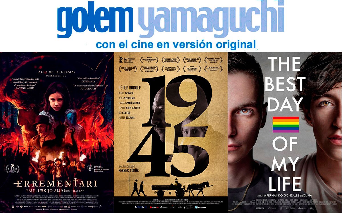 Golem Yamaguchi con el cine en Versión Original.
Esta semana:
#TheBestDayOfMyLife
#1945
#Errementari
Ver horarios: ht.ly/Kzqv30ioWQY