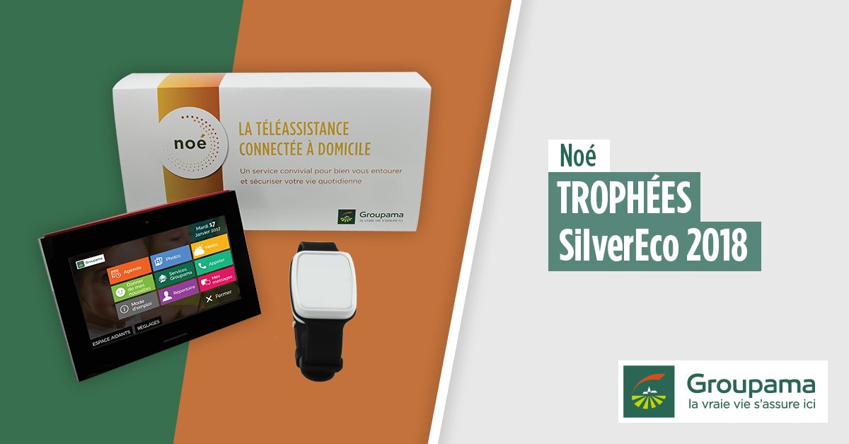 Notre solution de téléassistance Noé est nominée aux Trophées #SilverEco 2018 dans la catégorie Services / SAP ! #seniors <a href="/SilverEcoNight/">SilverNight</a>
Soutenez nos équipes en votant pour « Noé By Groupama » ➡ bit.ly/noe_by_groupama