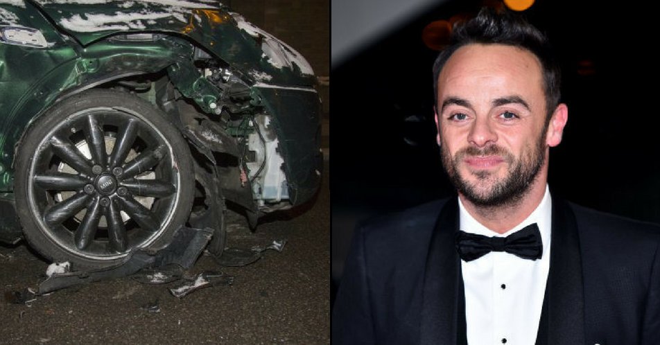 ladbible's tweet photo. First pictures emerge of destroyed car Ant McPartlin crashed into. https://t.co/E5cRltQrri https://t.co/2K6RhqrgkF