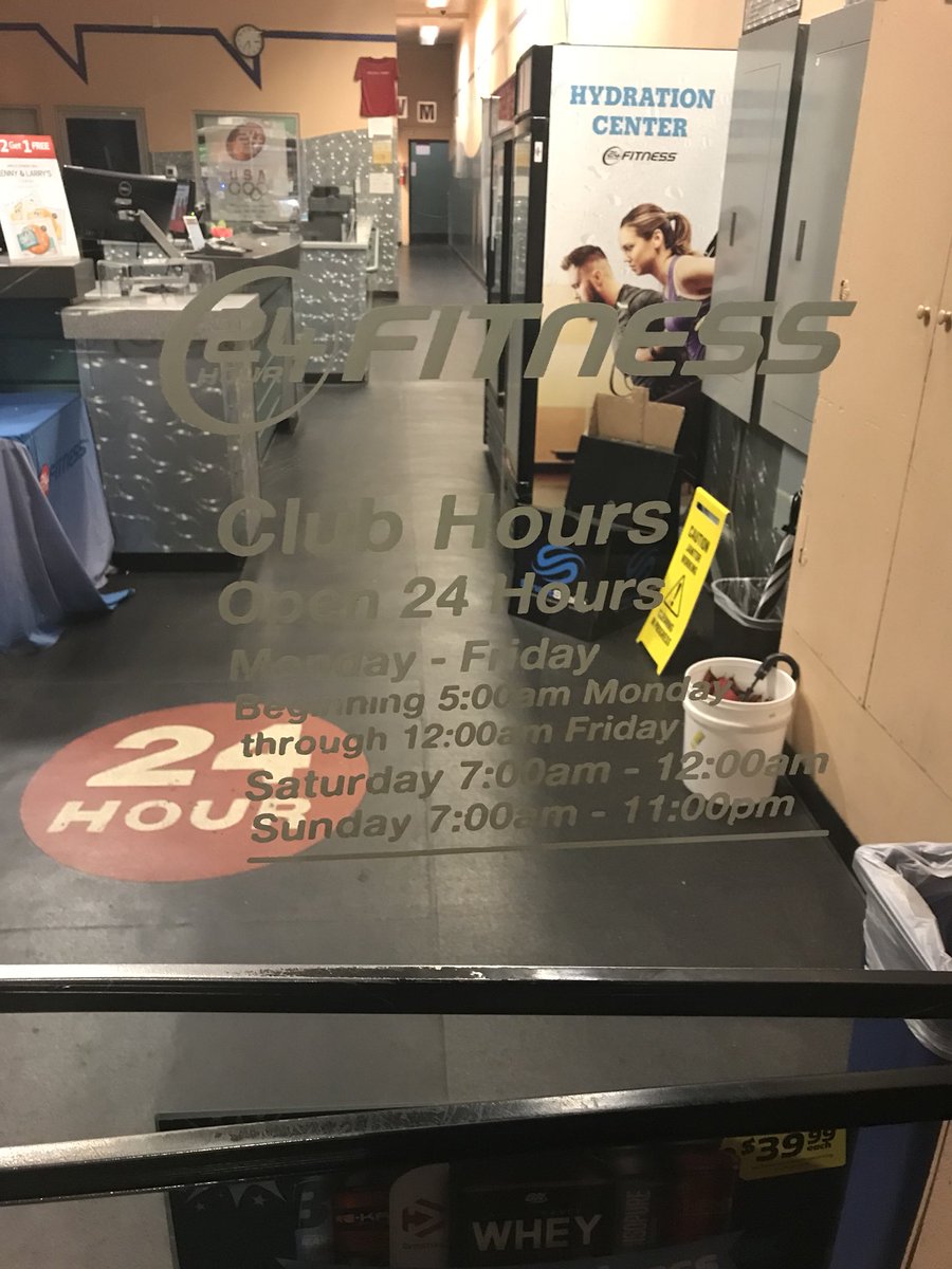 MattStarkPT's tweet photo. @24hourfitness failed to open on time....again. Last time was 3 hours late. Happens far too often. Guess I’m finding a new gym. https://t.co/3wA81v1SR2