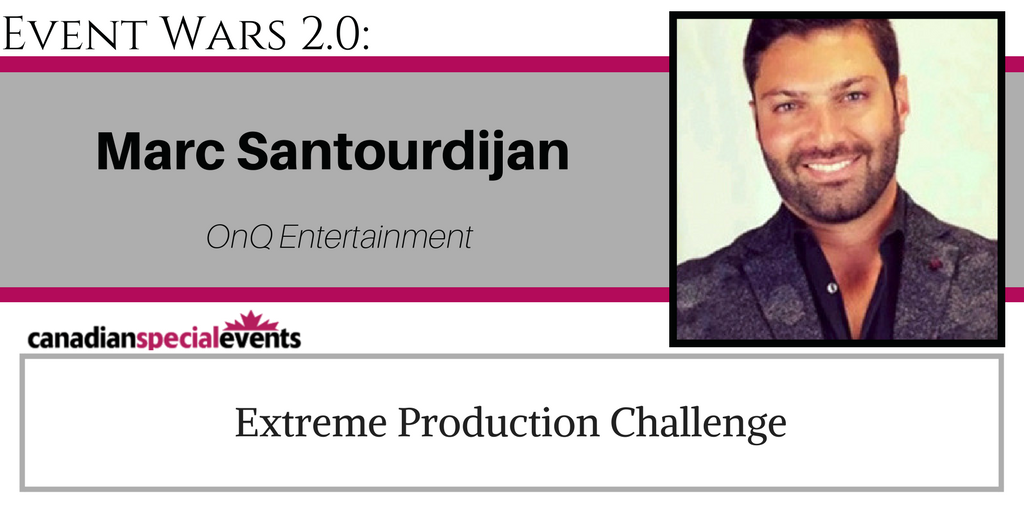 cdnspecialevent's tweet photo. First up, we're proud to present Event Wars 2.0 - Extreme Production Challenge featuring @onqlive, @CreativeTwistCA, @ileatoronto, @psav  starting in 10 minutes! #CSELive #CSELive18 https://t.co/qHYraJpLzP
