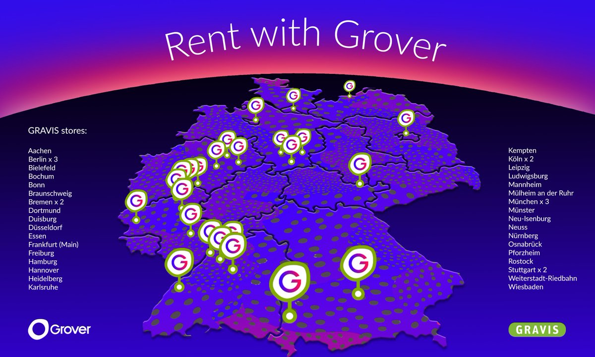 Grover Grover Gravis Do You Have One Of The 41 Gravis Stores In Germany Near You You Can Now Rent With Grover In Store And Walk Away With