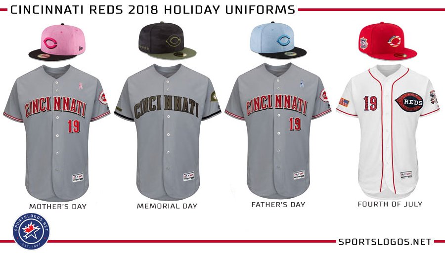 Chris Creamer  SportsLogos.Net on X: Cincinnati #Reds 2018 #MLB Holiday  Uniforms See everything here:    / X