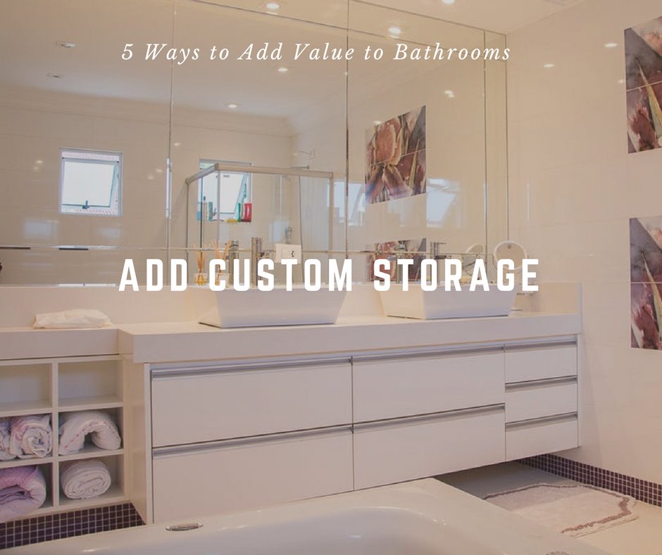 davidQconstruct's tweet image. Storage is key in a bathroom, especially a small one. Add custom storage that will allow for maximum functionality.