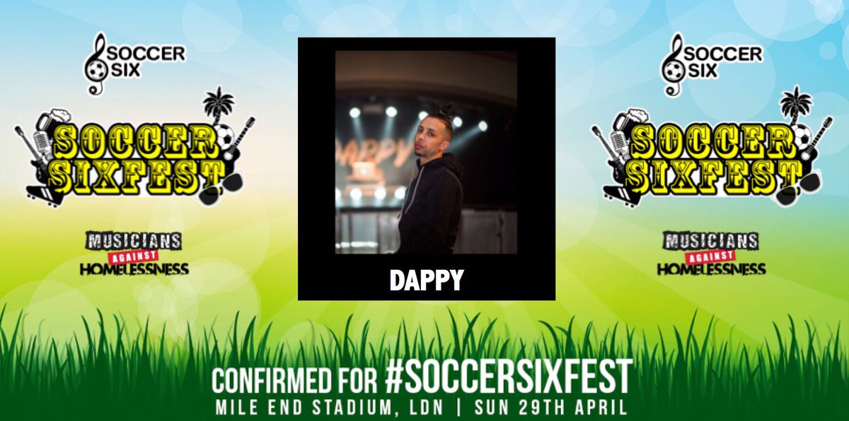 TheDappy's tweet photo. ATTN: I am playing @SoccerSix at Mile End Stadium, London on SUN 29TH APRIL! Tickets:https://t.co/orOCzD5n5a  RT! https://t.co/4Pp9L1uhWg