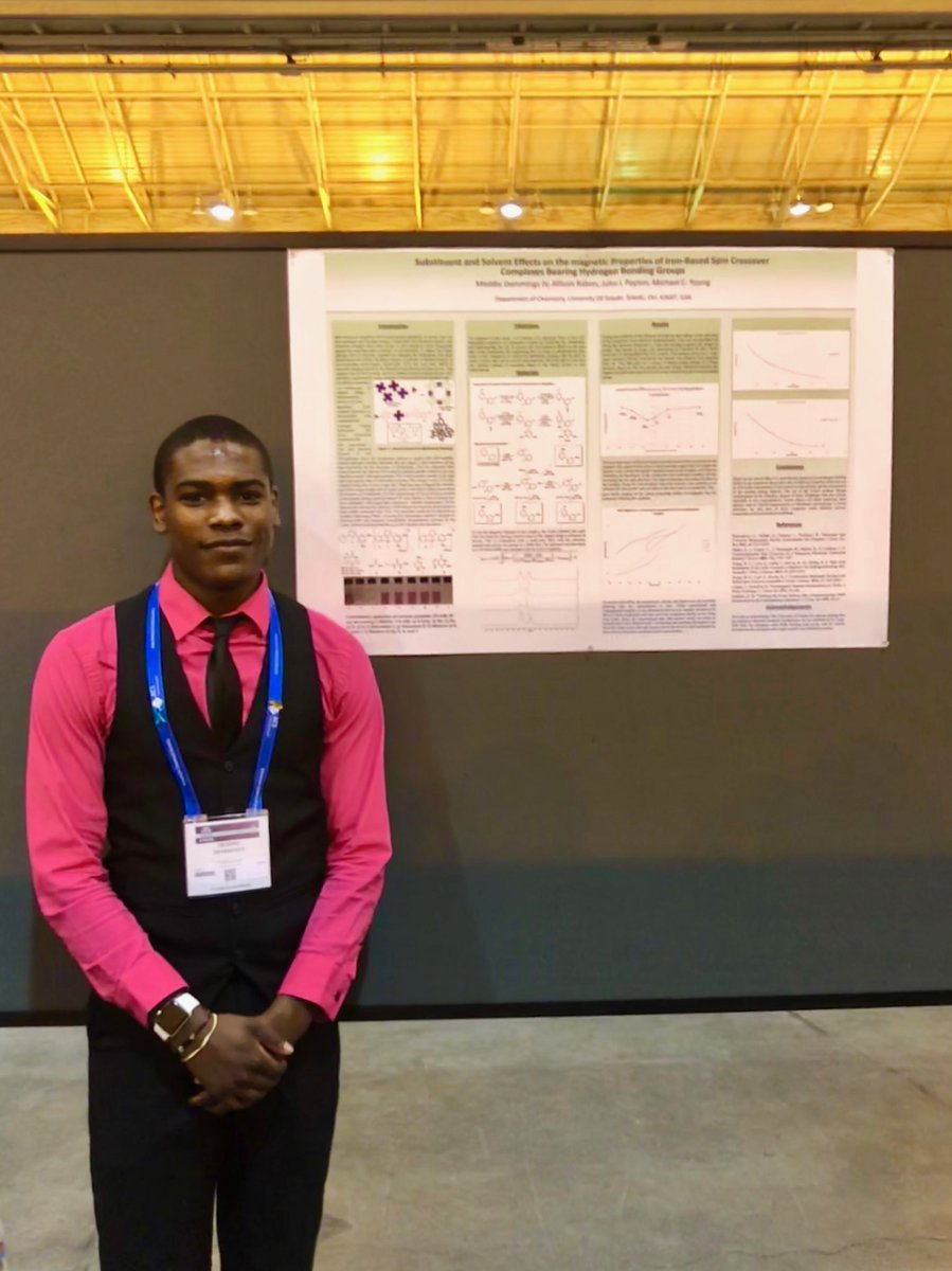 Secretary Gabrielle Hymel (<a href="/BaeBielle/">Dr. Little Wisp of a Person 🏳️‍🌈</a>) and Speaker Chair Meddie Demmings (<a href="/DMeddie/">Meddie Demmings</a>) presenting research during the undergraduate poster session at the National Conference #ACSNOLA