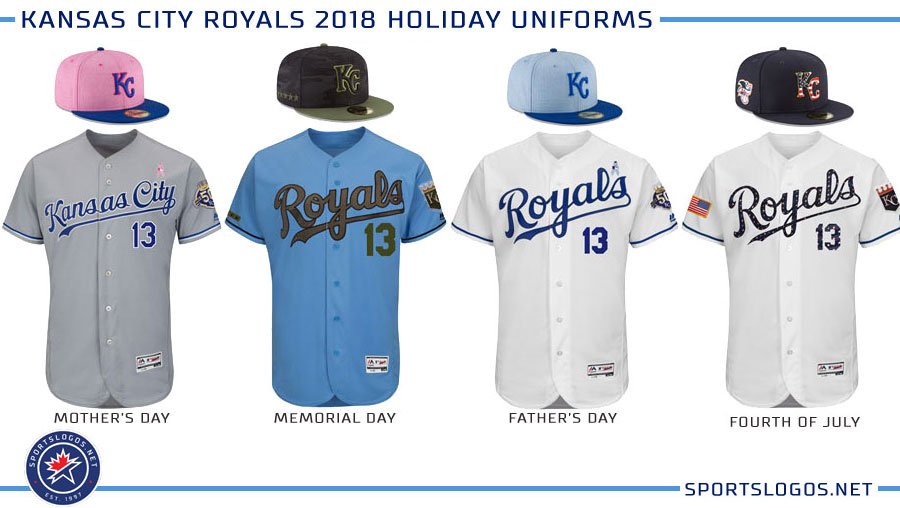 Chris Creamer  SportsLogos.Net on X: Kansas City #Royals 2018 #MLB  Holiday Uniforms See everything here:    / X