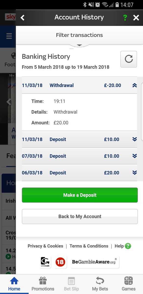 Sky bet withdrawal history uk Sky bet withdrawal history uk