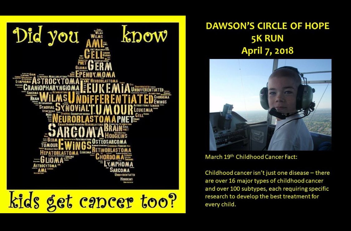 DawsonsHope's tweet photo. Only 19 more days until we run for a cure.  Sign up before March 29th - that is only 10 days away - to receive your race shirt with your registration.  If you miss the deadline, we will have a limited number of shirts to purchase at event. Register now at:
https://t.co/oYF9y0qygp https://t.co/m05tLZrcpt