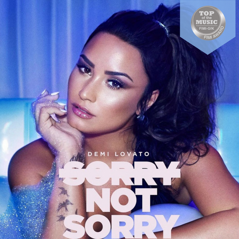 FIMI_IT's tweet photo. Tranquilla @ddlovato, sappiamo bene che non ti dispiace ricevere il platino per #SorryNotSorry. 🥂
#FIMIAwards https://t.co/AQzGByBxC9