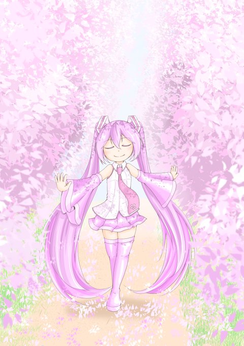桜ミク 高画質 のtwitterイラスト検索結果