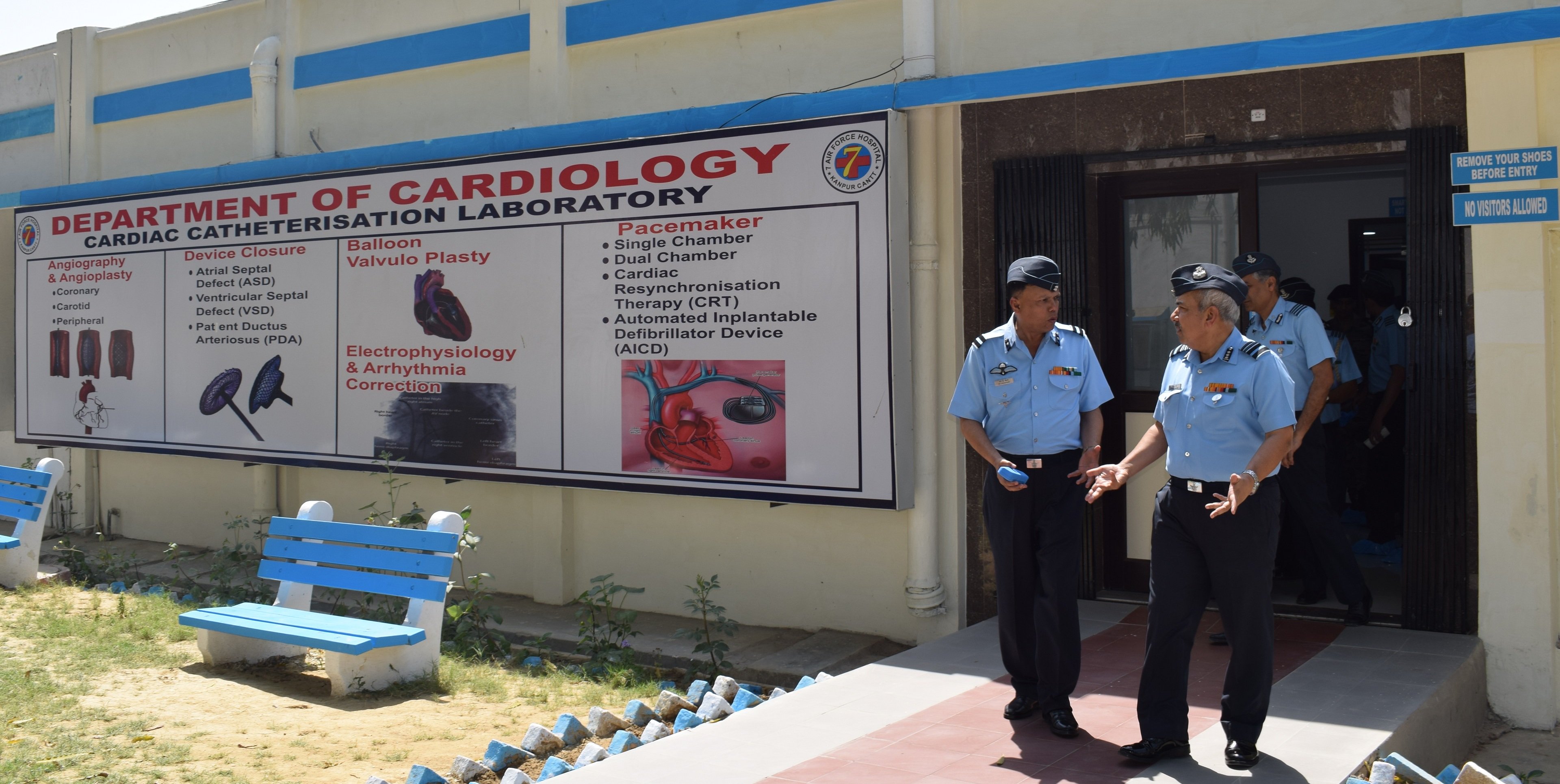 Ministry of Defence Government of India X Cardiac Interventional Lab at Air Force Hospital Kanpur Cantt inaugurated by Air Officer Commanding in Chief Maintenance Command Air Marshal Hemant Sharma on ...