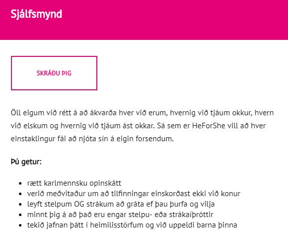 #heforshe átak UN Women snýst einmitt um það sem #karlmennskan er að draga fram núna. Til að lesa meira og skrá þig sem HeForShe -->  heforshe.is/sjalfsmynd