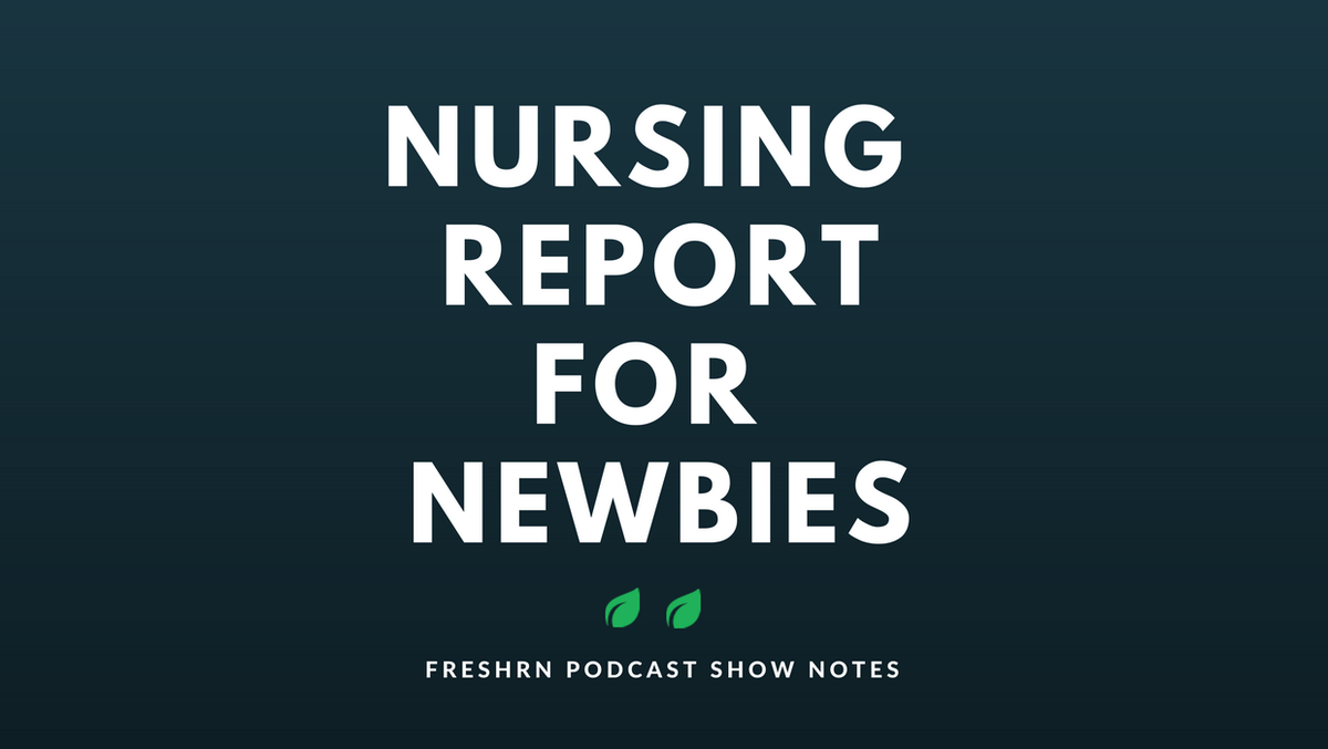 TheNerdyNurse's tweet photo. Have you listened to this #FreshRN Podcast episode? 012: Nursing Report for Newbies https://t.co/bptOo9tds8 via @kati_kleber https://t.co/o5P7ml82gL