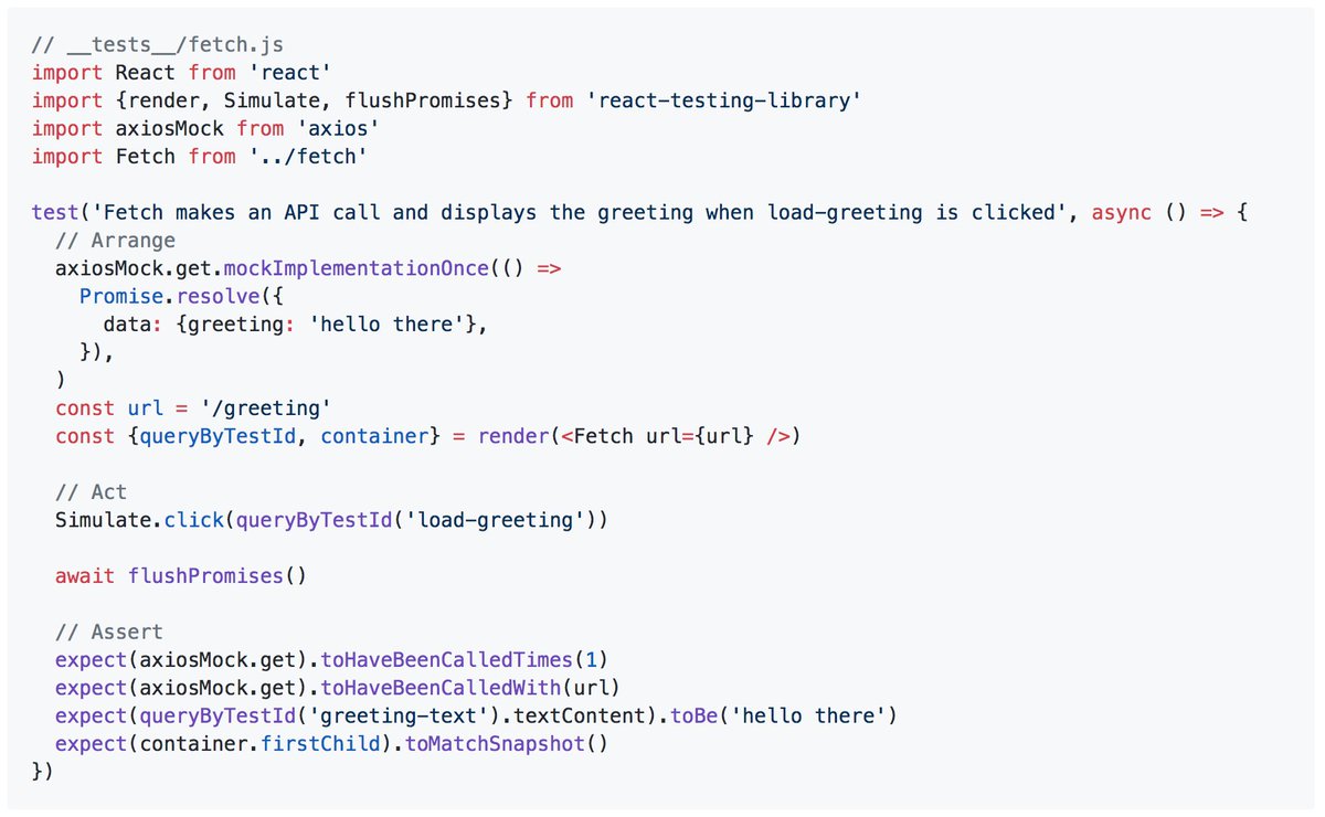 Screenshot of the usage example