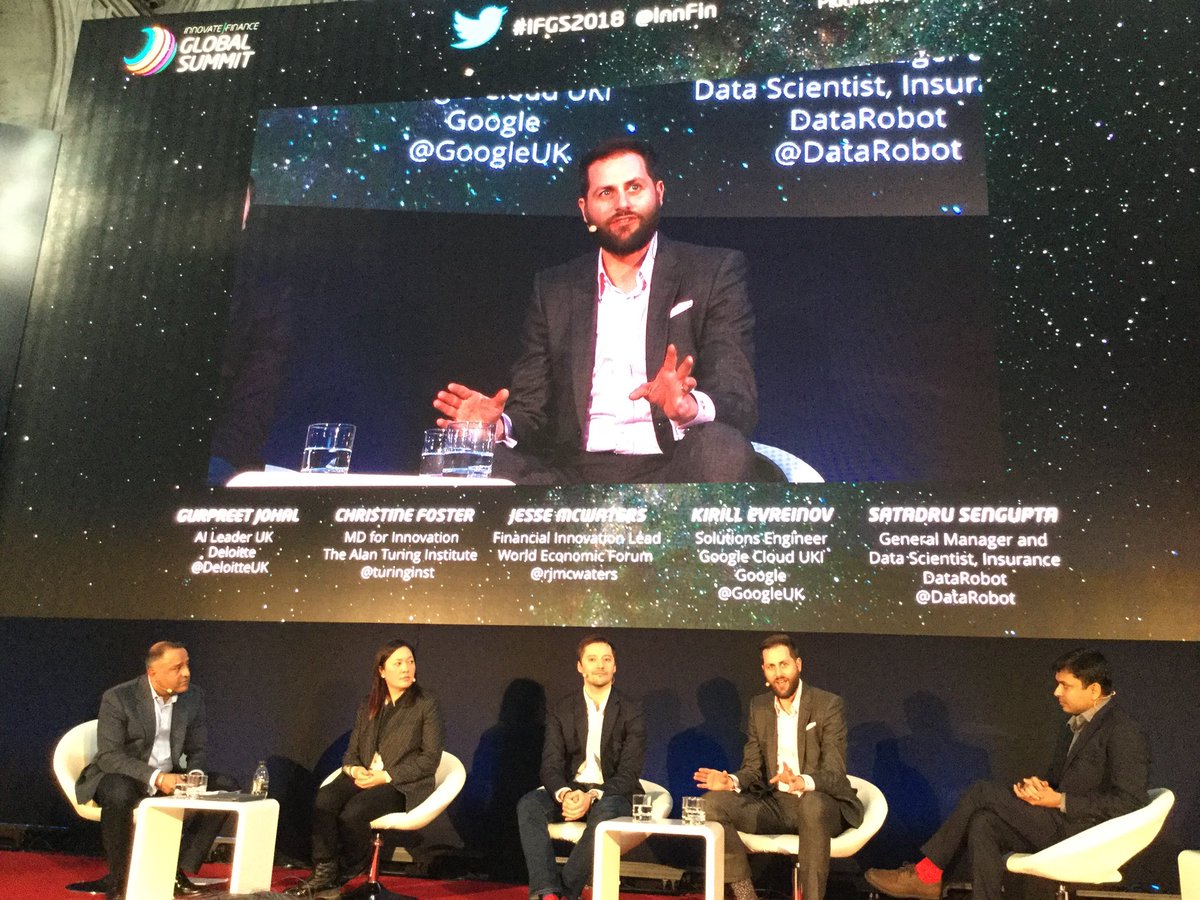 Susanne Chishti (@susannechishti) on Twitter photo Jesse McWater <a href="/rjmcwaters/">R. Jesse McWaters</a> talks processes reinvention, reducing risk, reinvent business models completely - the impact of #AI is a long process. Start with your data & what you want to do with it. Panel <a href="/DataRobot/">DataRobot</a> <a href="/GoogleUK/">Google UK</a> <a href="/turinginst/">The Alan Turing Institute</a> chaired by <a href="/DeloitteUK/">Deloitte UK</a> #IFGS2018 #ifgs18 Jesse McWater <a href="/rjmcwaters/">R. Jesse McWaters</a> talks processes reinvention, reducing risk, reinvent business models completely - the impact of #AI is a long process. Start with your data & what you want to do with it. Panel <a href="/DataRobot/">DataRobot</a> <a href="/GoogleUK/">Google UK</a> <a href="/turinginst/">The Alan Turing Institute</a> chaired by <a href="/DeloitteUK/">Deloitte UK</a> #IFGS2018 #ifgs18