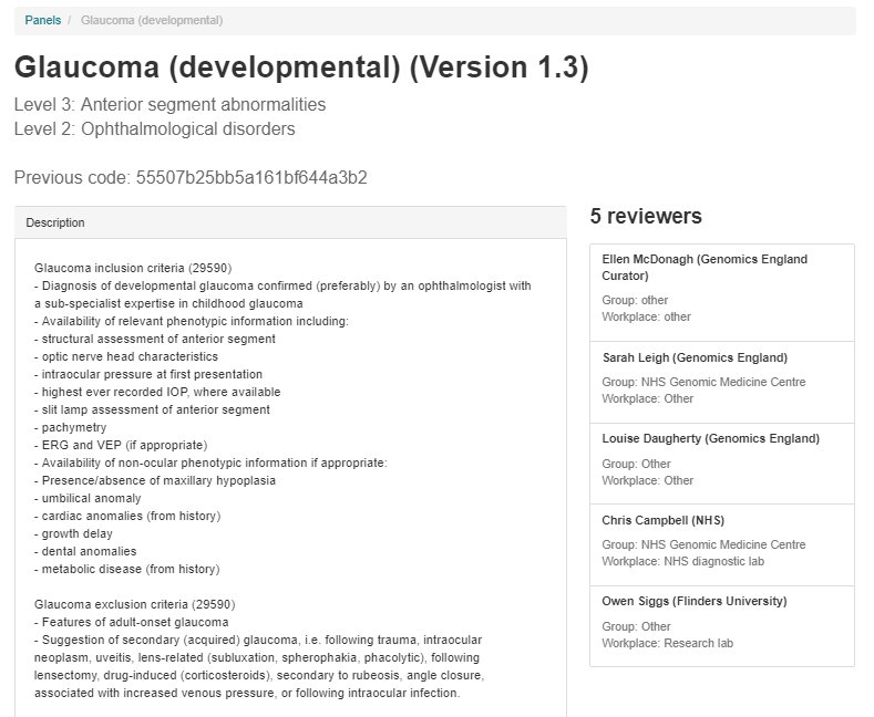 PanelAppTeam's tweet photo. After the success of #glaucomaweek2018 for raising awareness of the early signs of Glaucoma, take a look at our #genepanel of genes associated with this developmental disorder #genomes100k #PanelApp https://t.co/Q7Y3hYhrv0
