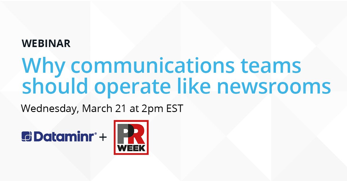 Dataminr's tweet photo. You can still register for our webinar this Wednesday with @prweek to discuss how #communications teams can use #socialmedia to save time and stay ahead of headlines. Register: https://t.co/wK1G8ilG2V https://t.co/kGClr15ZkC