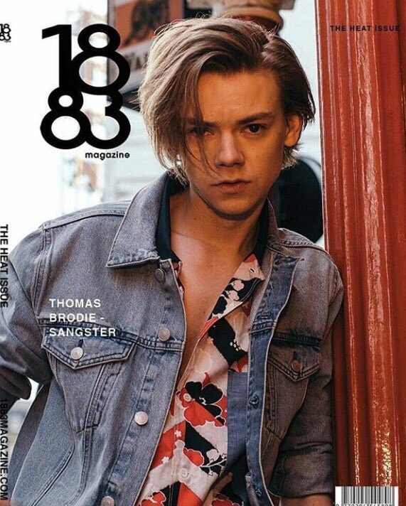 baekrigon's tweet image. AN EVOLUTION OF THOMAS BRODIE SANGSTER ON MAGAZINE FRONT COVERS