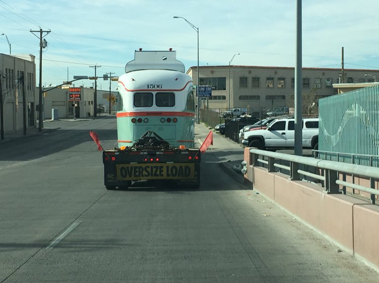 The first refurbished streetcar has arrived in El Paso. https://t.co/Zj3rnBIBRr
