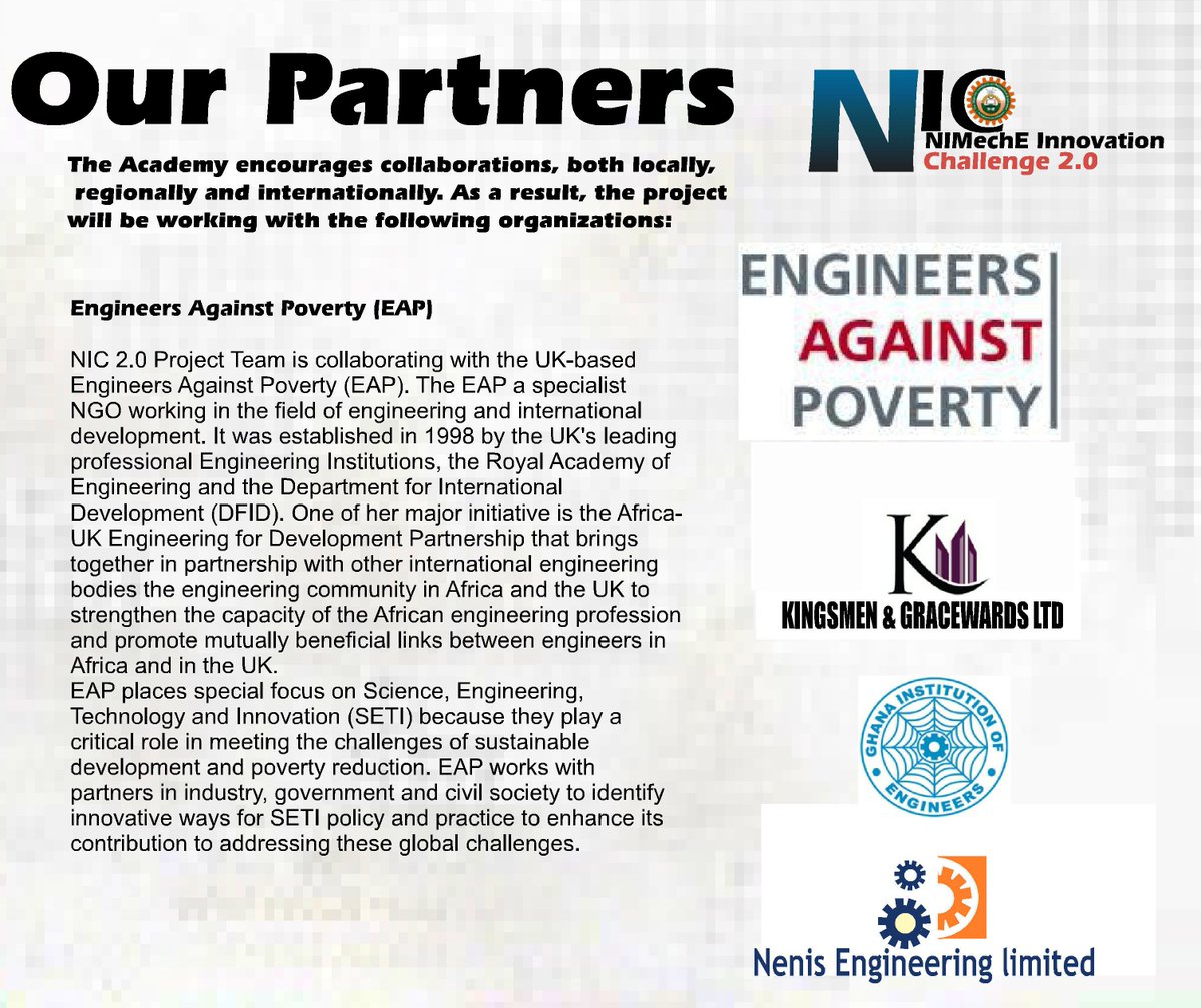 nimeche_lagos's tweet image. We are happy to collaborate with the @EAPGlobal and other partners for the NIMechE Innovation Challenge. Engineering innovation guarantees our future. #engineeringpartnerships #NSE #engineering4all #engineering4ever.