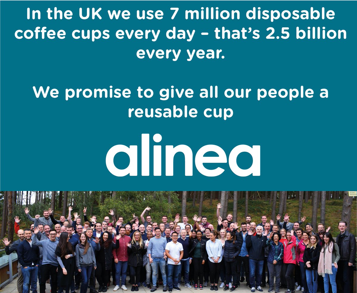 Image of alinea team with the same promise text as in the tweet