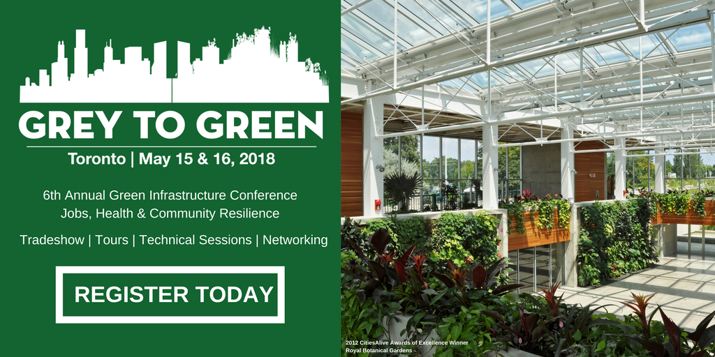Grey to Green 2018 features over 50 expert speakers, comprehensive training courses, tours of local green infrastructure projects and networking opportunities! The detailed agenda is now online! Don't forget to register before March 29 to save $100 ow.ly/pBkj30j223C