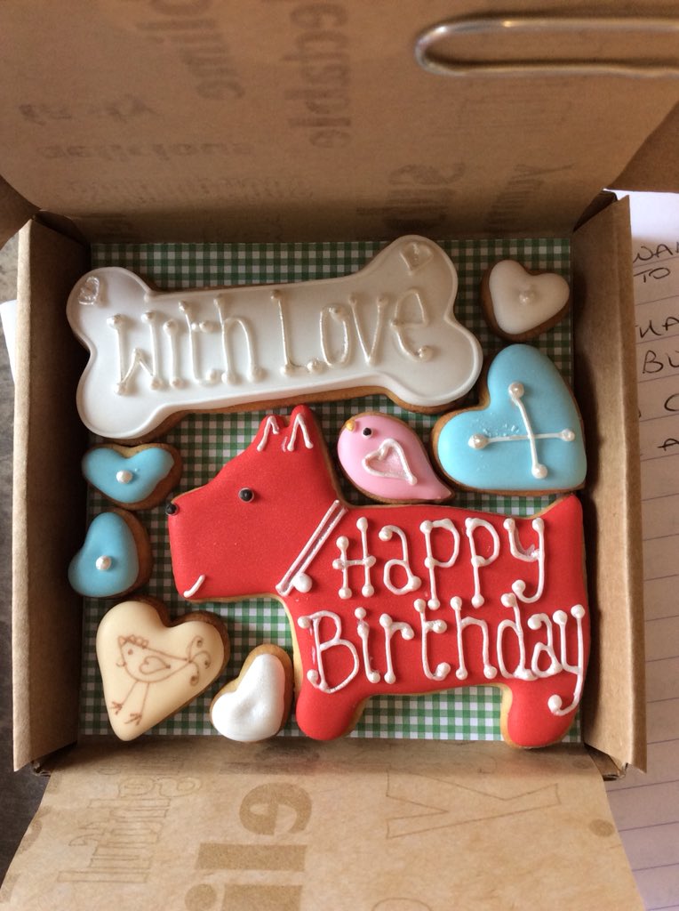 Cookiedoodle2oo's tweet photo. This is becoming one of my most popular cookie boxes. Perfect #handmadegift for #doglovers with a #birthday #cookiecard #dogcookie #dogsoftwitter https://t.co/sqlFoqOWDs