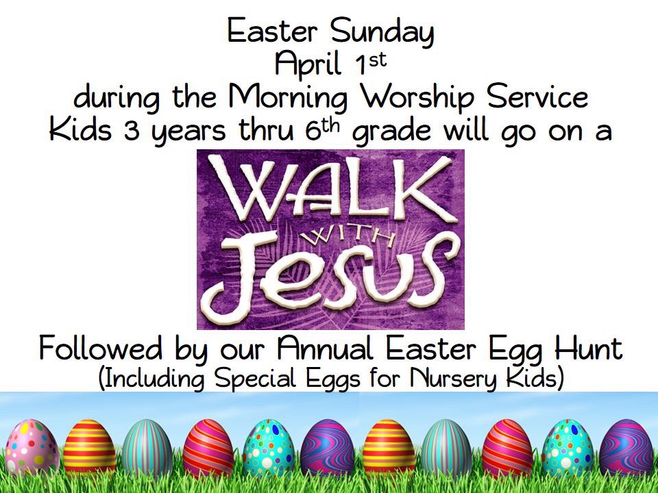 SalineAG's tweet photo. Invite your kids to a special Easter service on April 1st at 10:45am followed by our annual East Egg Hunt! https://t.co/yHcroVxaVN