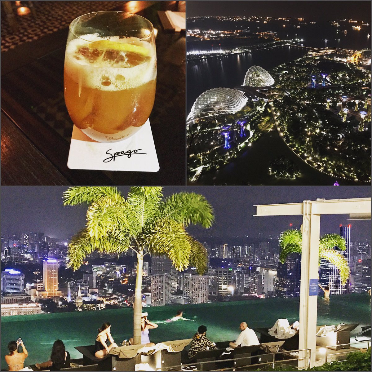 Obligatory visit to #MarinaBaySands and that #swimmingpool #rooftopbar #rooftoppool #cocktails #cocktailswithaview #TG&amp;T #teagin #Singapore