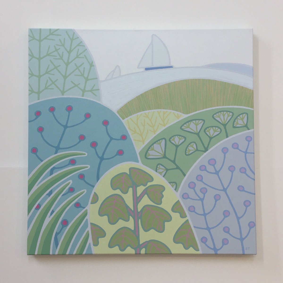 ‘A Cornish Idyll’ 80x80 can be seen at the Mariners Gallery, Norway Sq., St Ives until 24 April.