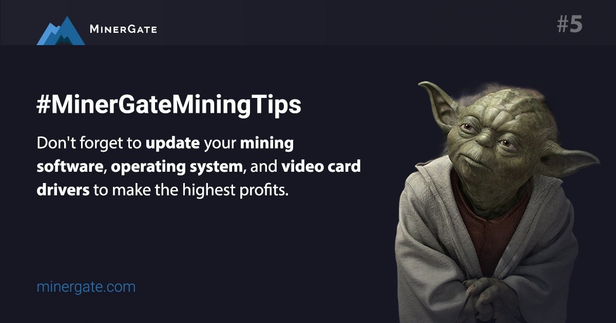 MinerGate's tweet image. Useful tip #5 for #mining! Please share! #MinerGateMiningTips #MiningTips #Tips #UsefulTips #Cryprocurrency #MiningPool #Security #SecurityTips #MiningPool #Yoda #StarWars #GPU #GPUmining #ASIC #ASICmining #hardware