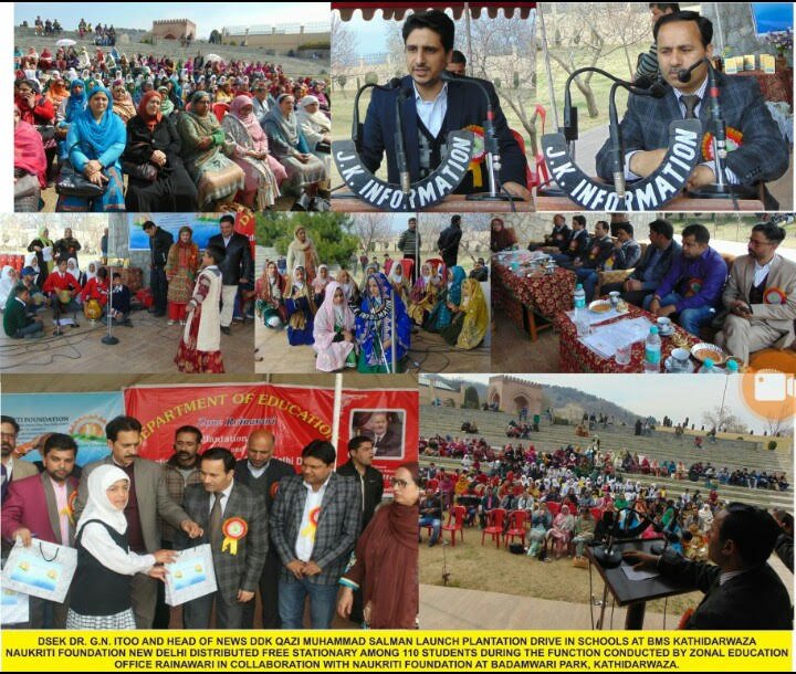 Director School Education Kashmir Dr. G N Itoo presided over the event today organized to promote plantation drive and facilitate adoption of Government Boys Middle School Kathidarwaza by Navkriti, a Delhi based NGO 

knskashmir.com/DSEK-kick-star…