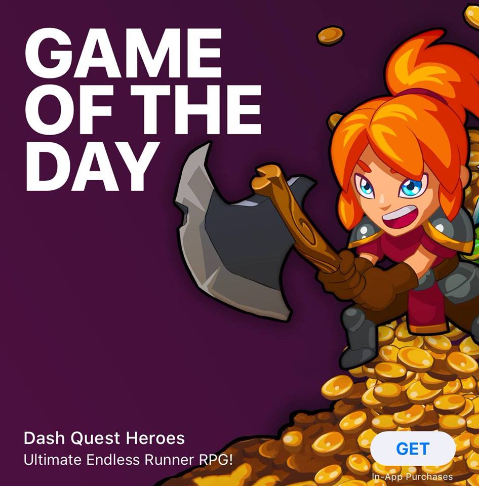 TinyTitanGames's tweet image. We're excited to announce that Dash Quest Heroes was featured as Game of the Day in the U.K. @AppStore this past weekend! 🎉🥂

Download it for #iOS now! 📲
itunes.apple.com/ca/app/dash-qu… … 

#AppStore #RPG #indiedev #gamedev #DashQuestHeroes