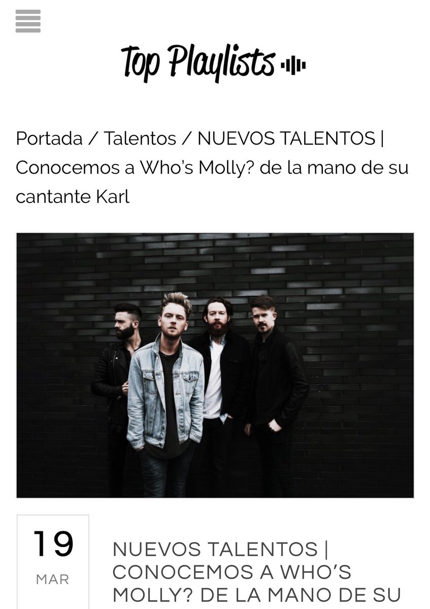 whosmolly's tweet photo. Thanks @Topplaylists for featuring us!
Read the full article here:
https://t.co/TORaVaU6Tb
#TopPlaylists #SpotifyPlaylist #NewArtist https://t.co/ay875h1knz